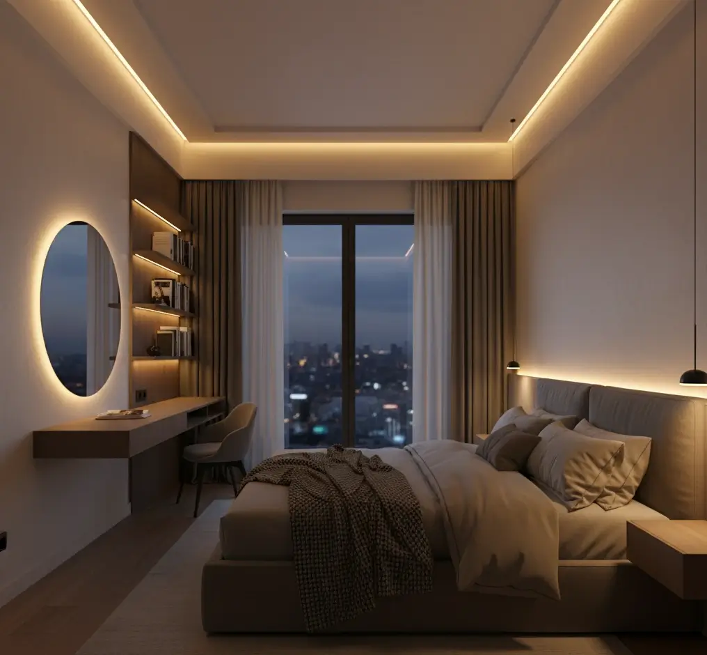 Luces LED en Habitación